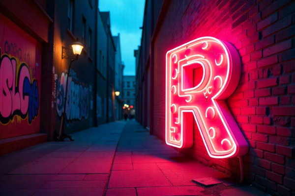 Bubble Letter R: How to Draw and Use It Creatively A vibrant, 3D-style bubble letter R with shading and a bold outline.